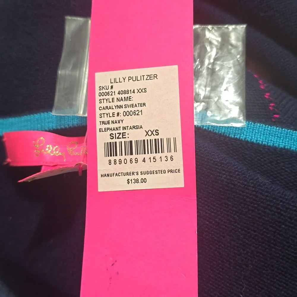 nwt Lilly pulitzer elephant intarsnia sweater xxs